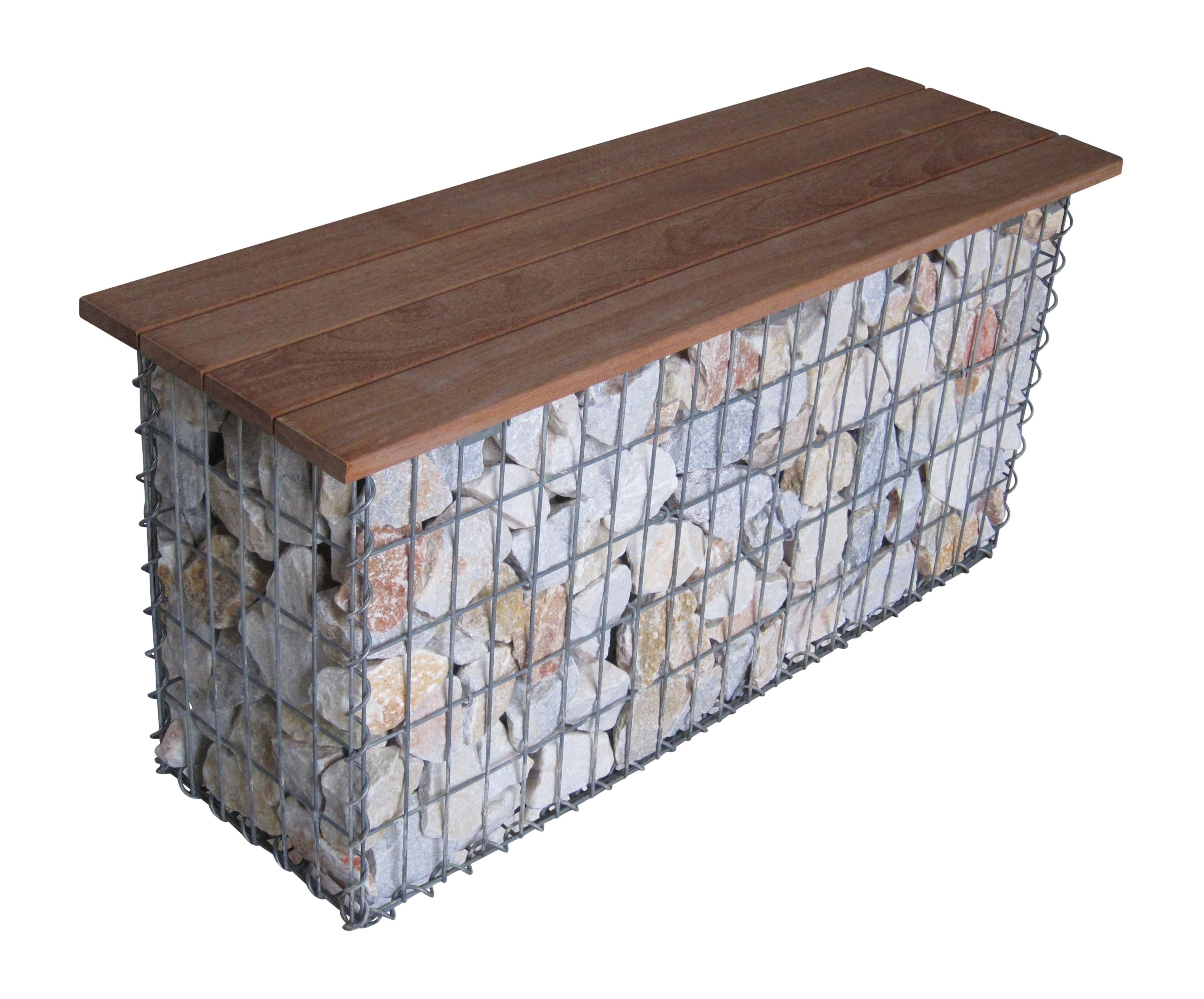 Garden bench spiral gabion CUMARU MW 5 x 10 cm 105 x 50 x 40 cm