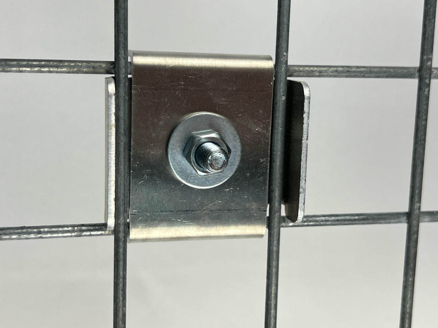 Sæt med 2 KLEMME med HEGNHOLDER 5 x 5 Gabion hegnsholder, aluminium