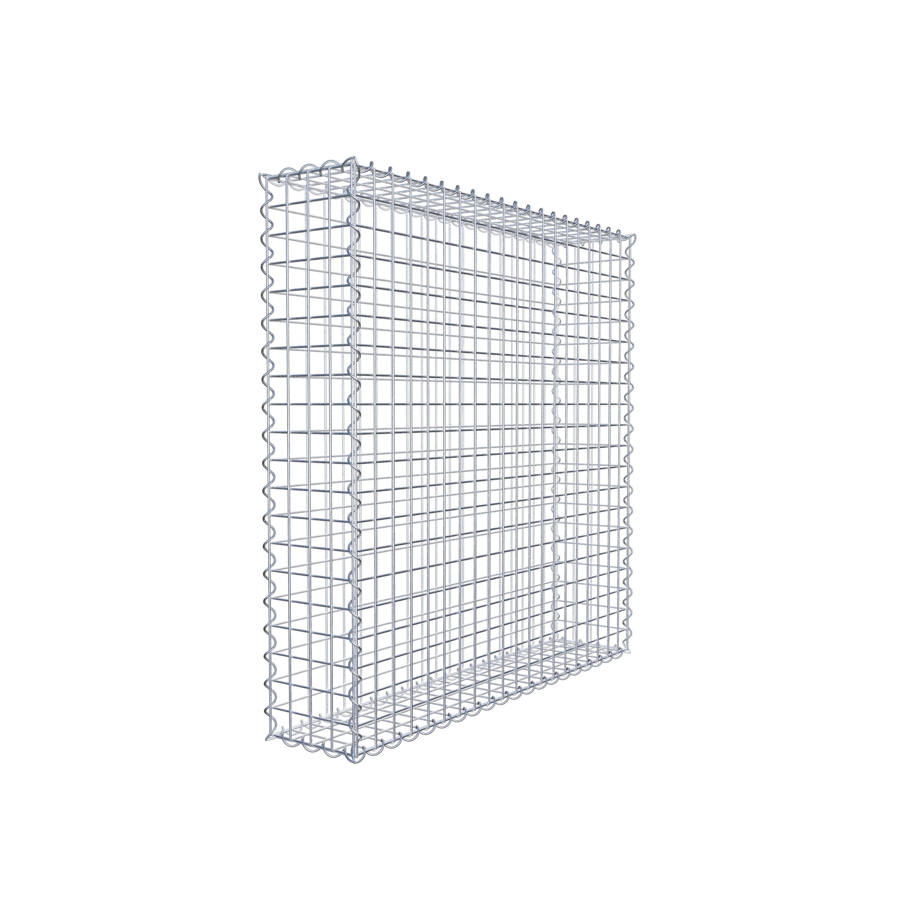 2er Set Gabionen 100 cm x 100 cm x 20 cm (L x H x T), Maschenweite 5 x 5 cm, Spirale