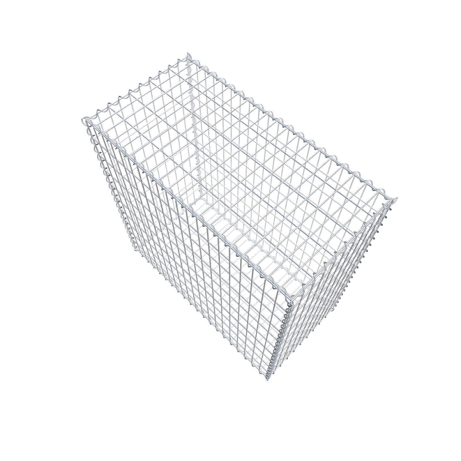 Conjunto de 2 gabiões 100 cm x 100 cm x 50 cm (C x A x P), malhagem 5 x 10 cm, espiral