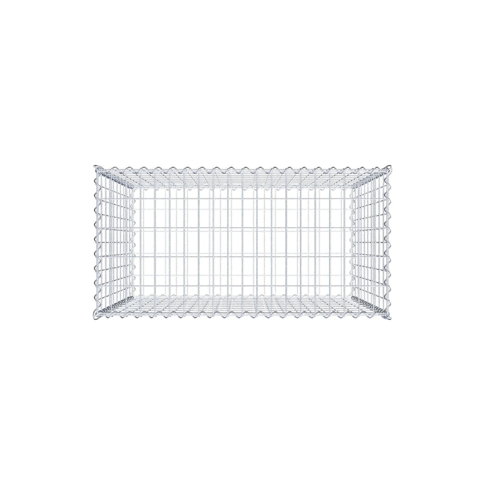 Conjunto de 2 gabiões 100 cm x 100 cm x 50 cm (C x A x P), malhagem 5 x 10 cm, espiral