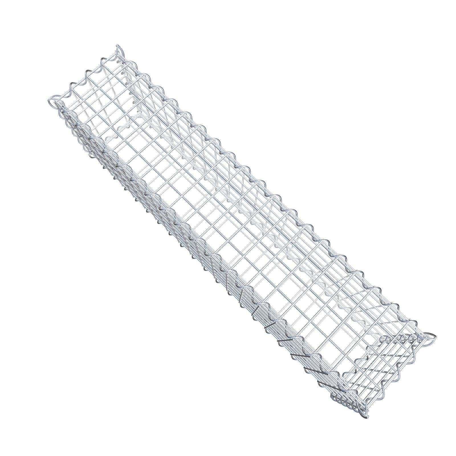 Conjunto de 2 gabiões 100 cm x 30 cm x 20 cm (C x A x P), malhagem 5 x 5 cm, espiral
