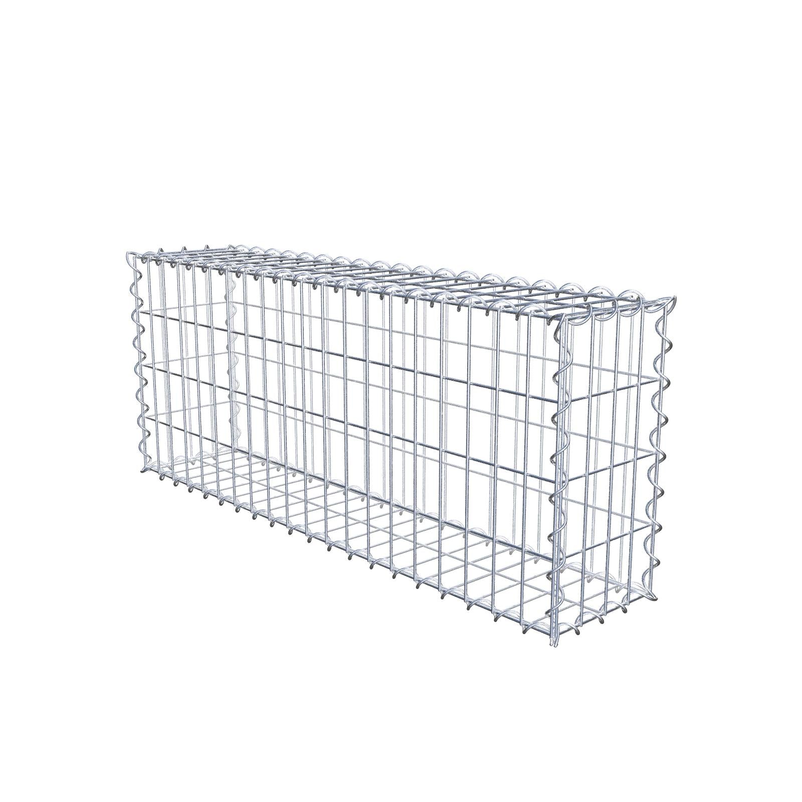 2er Set Gabionen 100 cm x 40 cm x 20 cm (L x H x T), Maschenweite 5 x 10 cm, Spirale