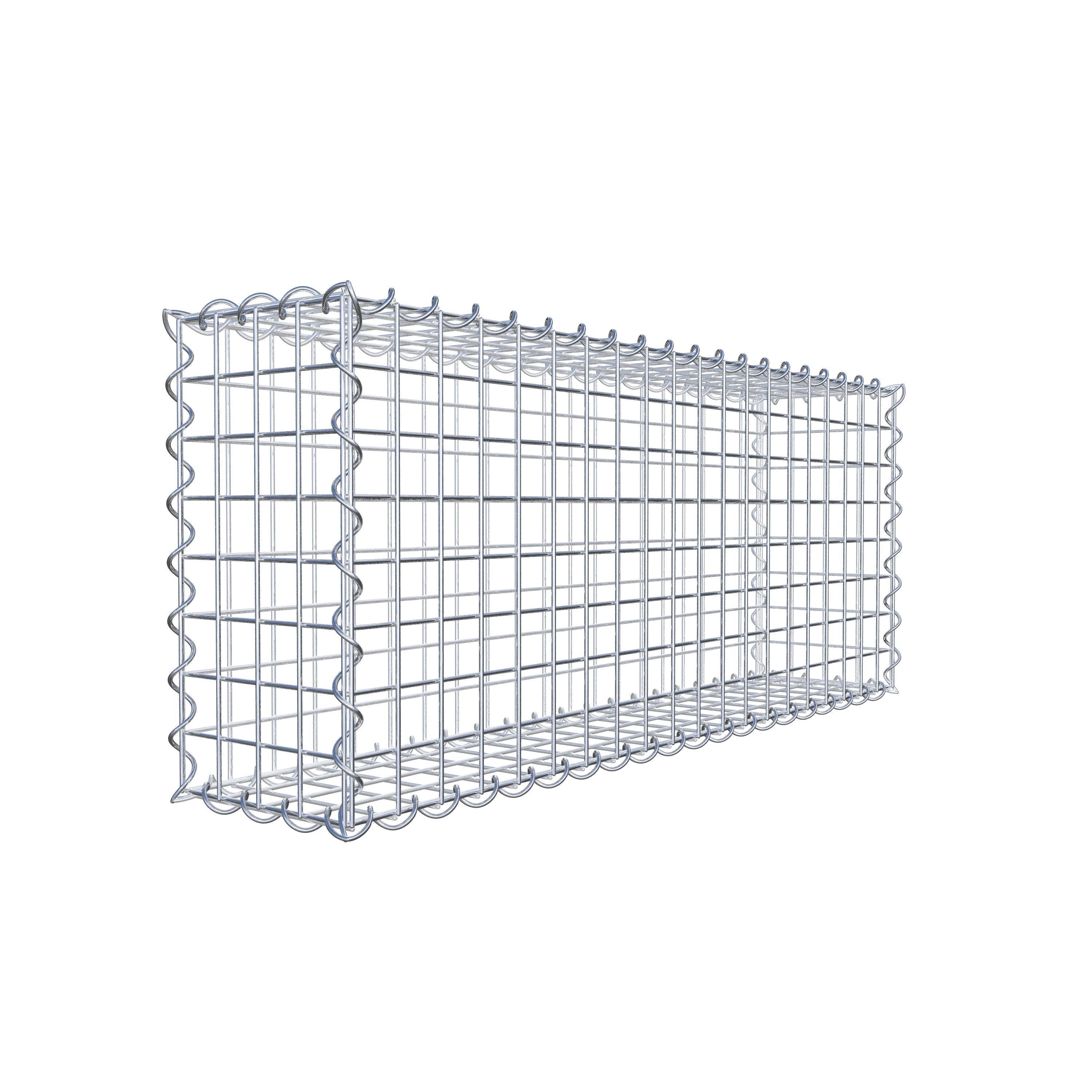 2er Set Gabionen 100 cm x 40 cm x 20 cm (L x H x T), Maschenweite 5 x 5 cm, Spirale