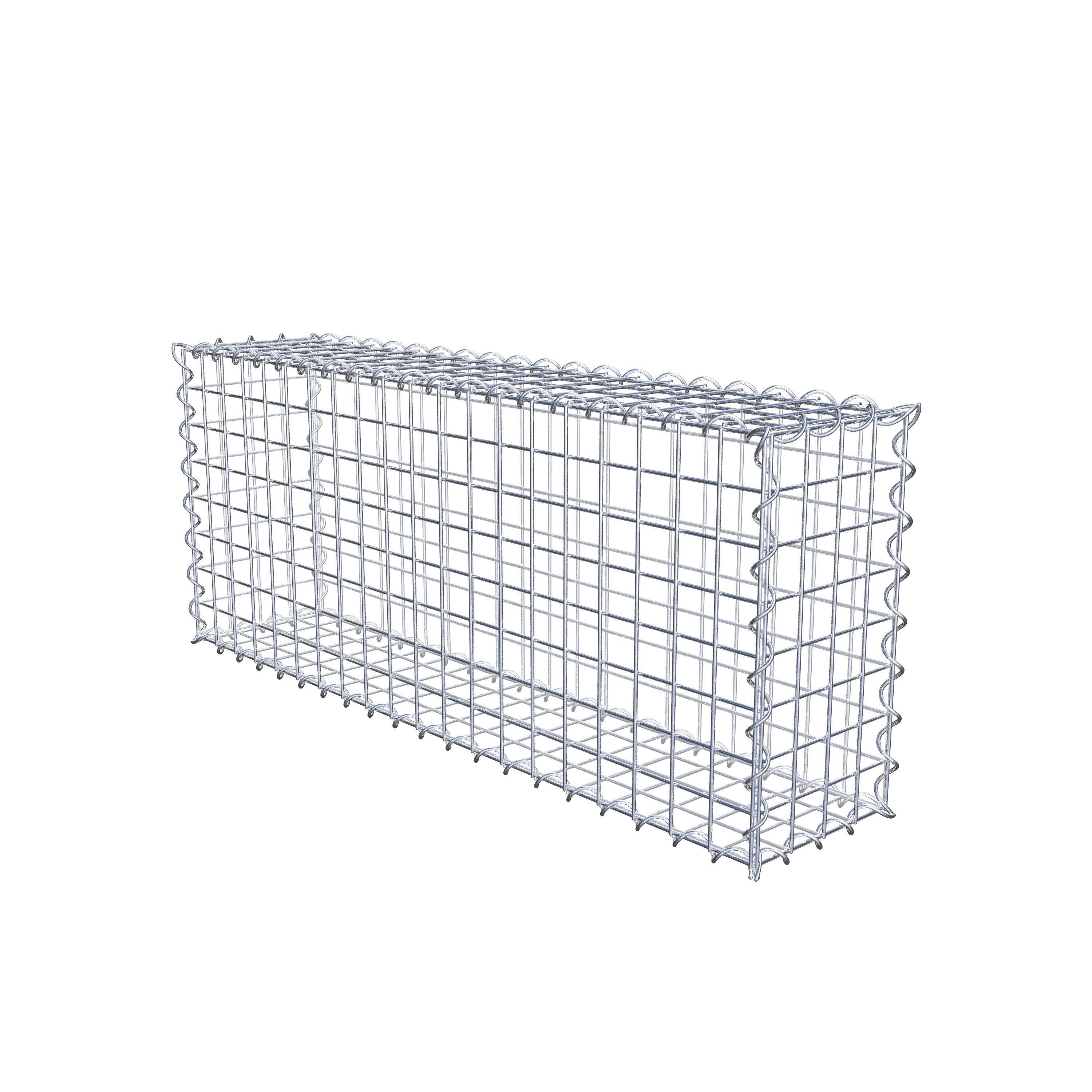 2er Set Gabionen 100 cm x 40 cm x 20 cm (L x H x T), Maschenweite 5 x 5 cm, Spirale