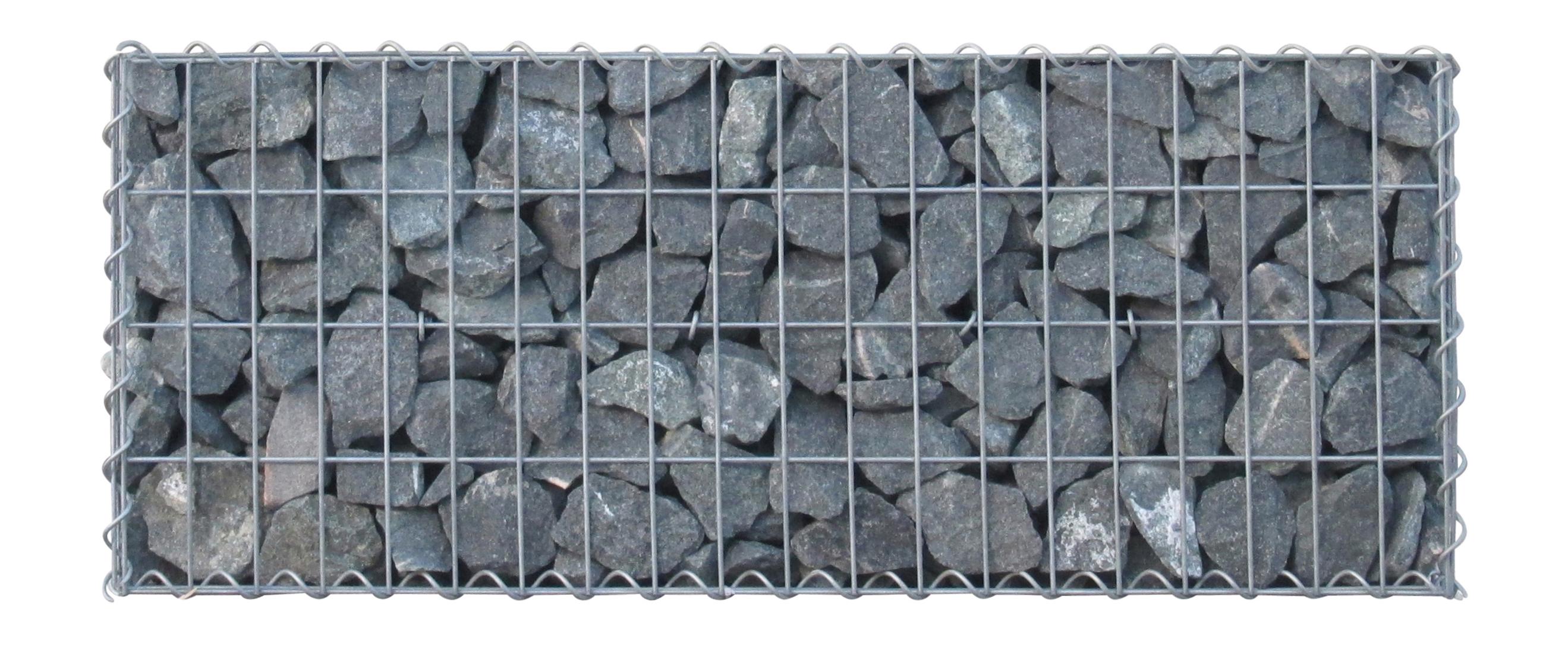 Conjunto de 2 gabiões 100 cm x 40 cm x 30 cm (C x A x P), malhagem 5 x 10 cm, espiral