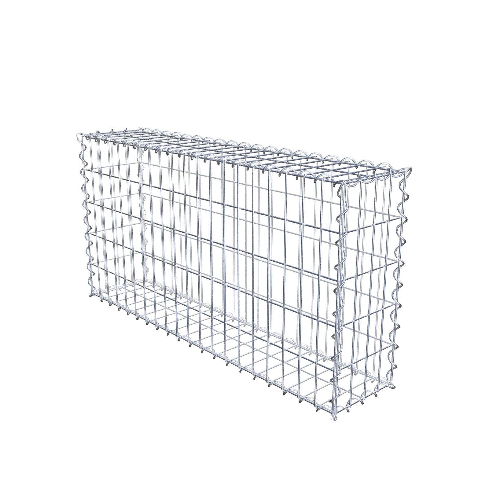 2er Set Gabionen 100 cm x 50 cm x 20 cm (L x H x T), Maschenweite 5 x 10 cm, Spirale
