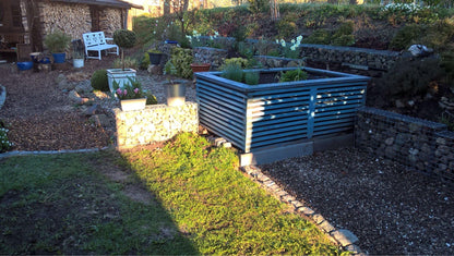 Conjunto de 2 gabiões 100 cm x 50 cm x 20 cm (C x A x P), malhagem 5 x 5 cm, espiral