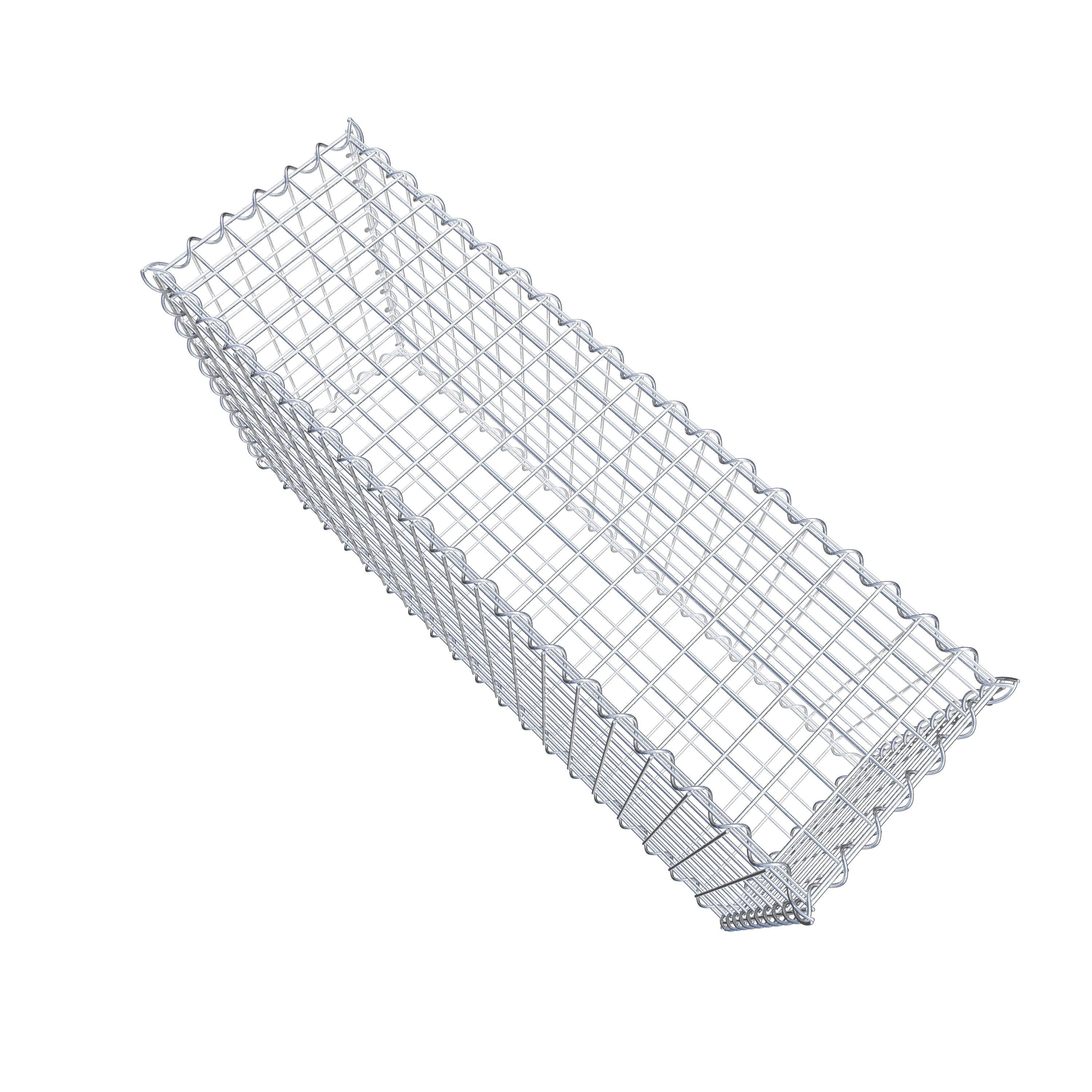 Conjunto de 2 gabiões 100 cm x 50 cm x 30 cm (C x A x P), malhagem 5 x 5 cm, espiral