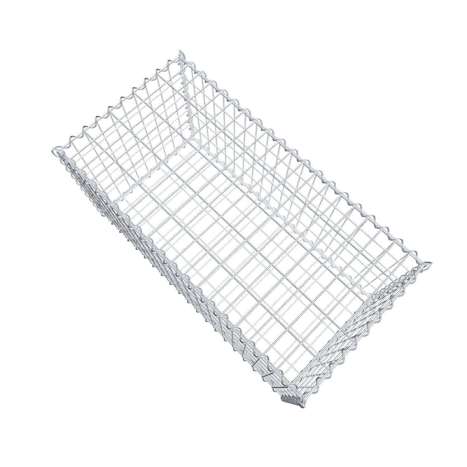 Conjunto de 2 gabiões 100 cm x 50 cm x 50 cm (C x A x P), malhagem 5 x 10 cm, espiral