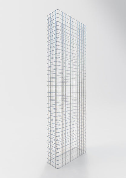 Comprimento da cerca de gabião 62 cm, altura 160 cm, profundidade 22 cm, tamanho da malha 5 x 5 cm