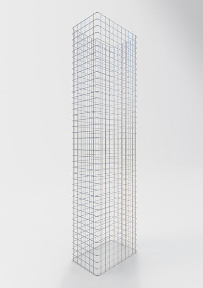 Gabionenzaun Länge 52 cm, Höhe 180 cm, Tiefe 32 cm, Maschenweite 5 x 5 cm