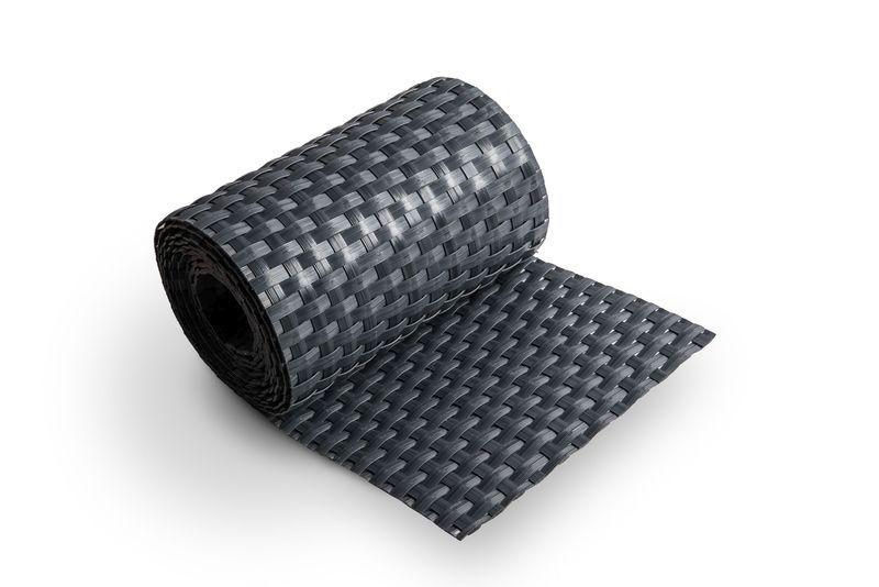 Polyrattan privacy strips in anthracite MW 5 x 20 cm