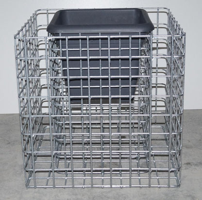 Altura da coluna de flores 42 cm área da base 42 x 42 cm MW 5 x 5 cm, galvanizado a quente incluindo vaso