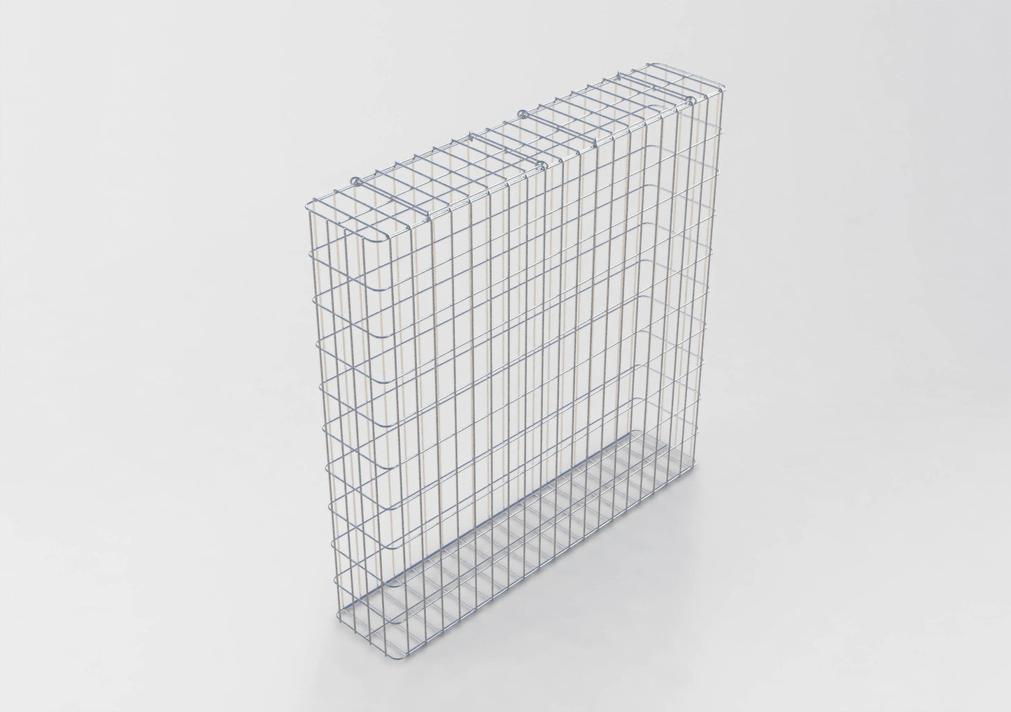 Gabion varmgalvaniseret 102 cm x 102 cm x 22 cm, maskestørrelse 5 cm x 10 cm, fuldsvejset