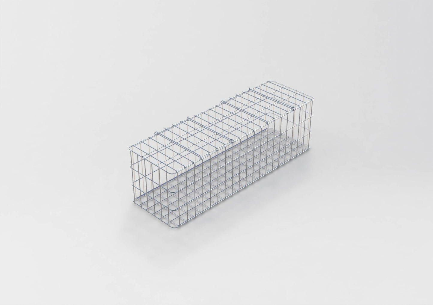 Varmförzinkad gabion 102 cm x 32 cm x 32 cm, maskstorlek 5 cm x 10 cm, helsvetsad