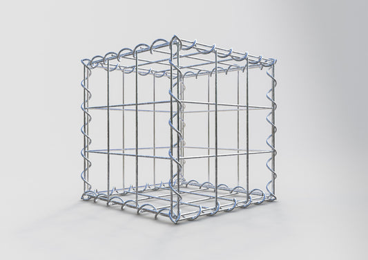 Gabion 30 cm x 30 cm x 30 cm (L x H x D), maskestørrelse 10 cm x 10 cm, spiral