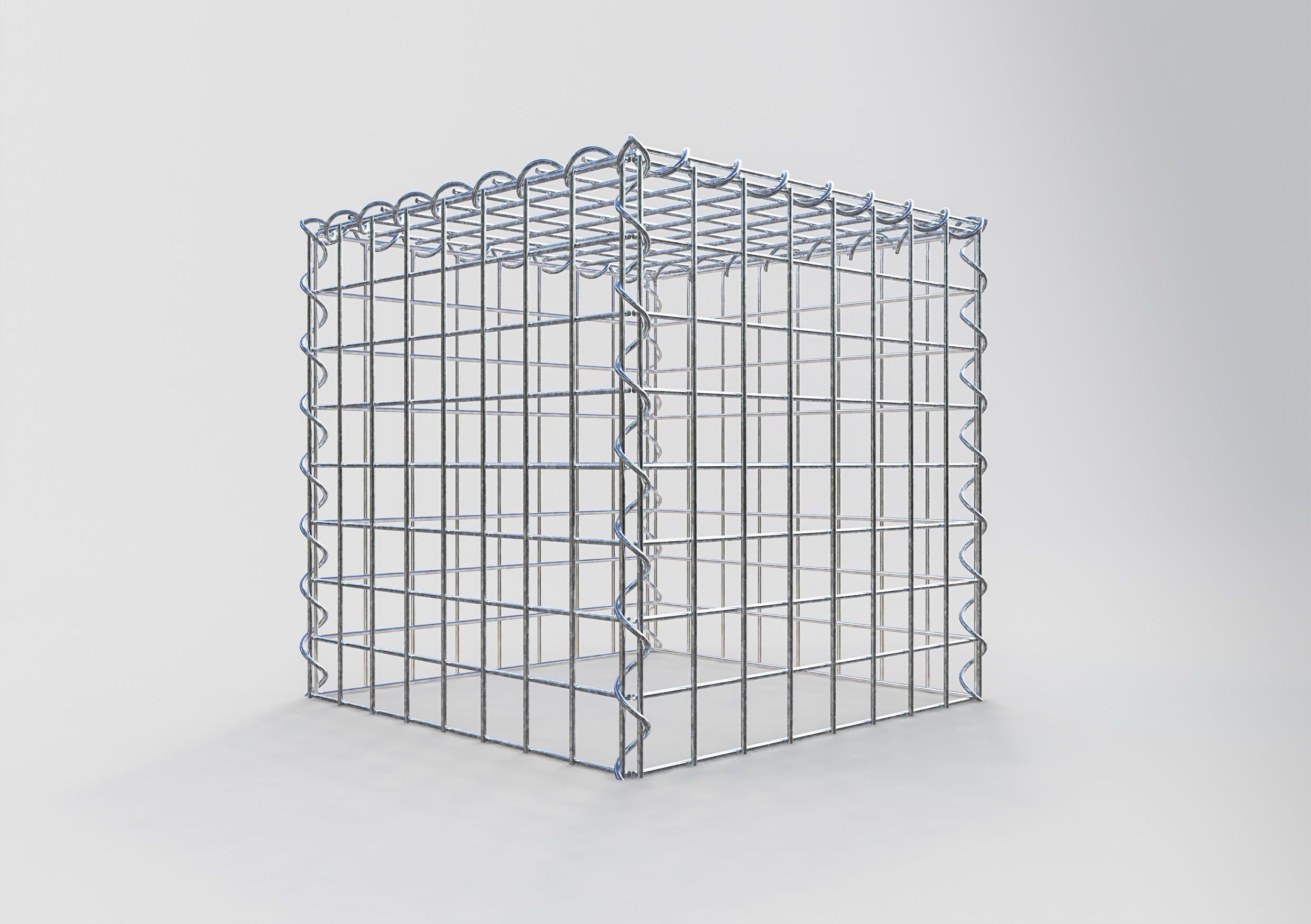 Gabion rapporté type 3 40 cm x 40 cm x 40 cm (L x H x P), mailles 5 cm x 5 cm, spirale