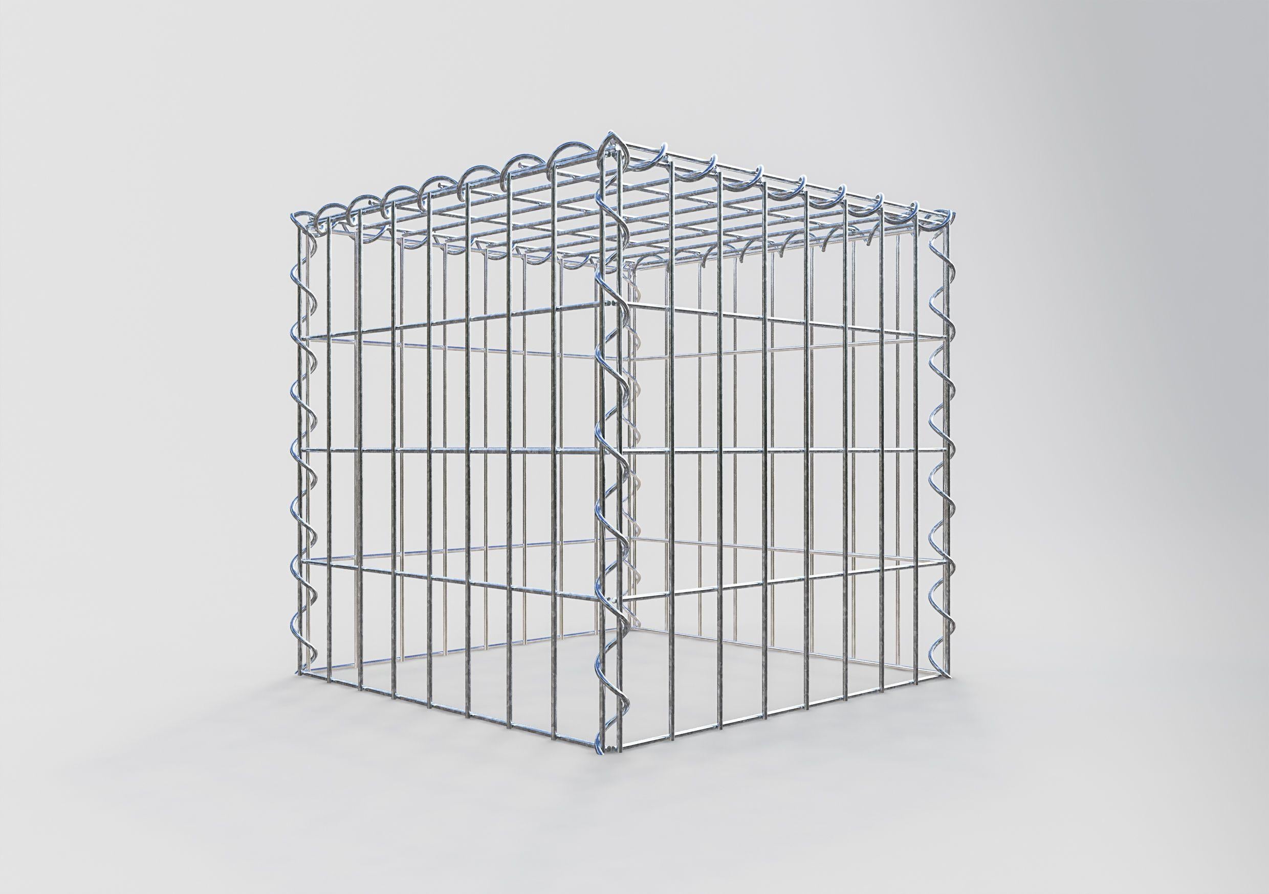 Grown-on gabion type 3 40 cm x 40 cm x 40 cm (L x H x D), mesh size 5 cm x 10 cm, spiral