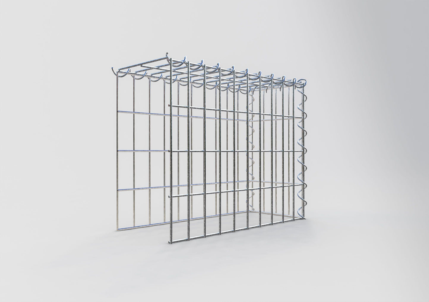 Anbaugabione Typ 4 50 cm x 40 cm x 20 cm (L x H x T), Maschenweite 5 cm x 10 cm, Spirale