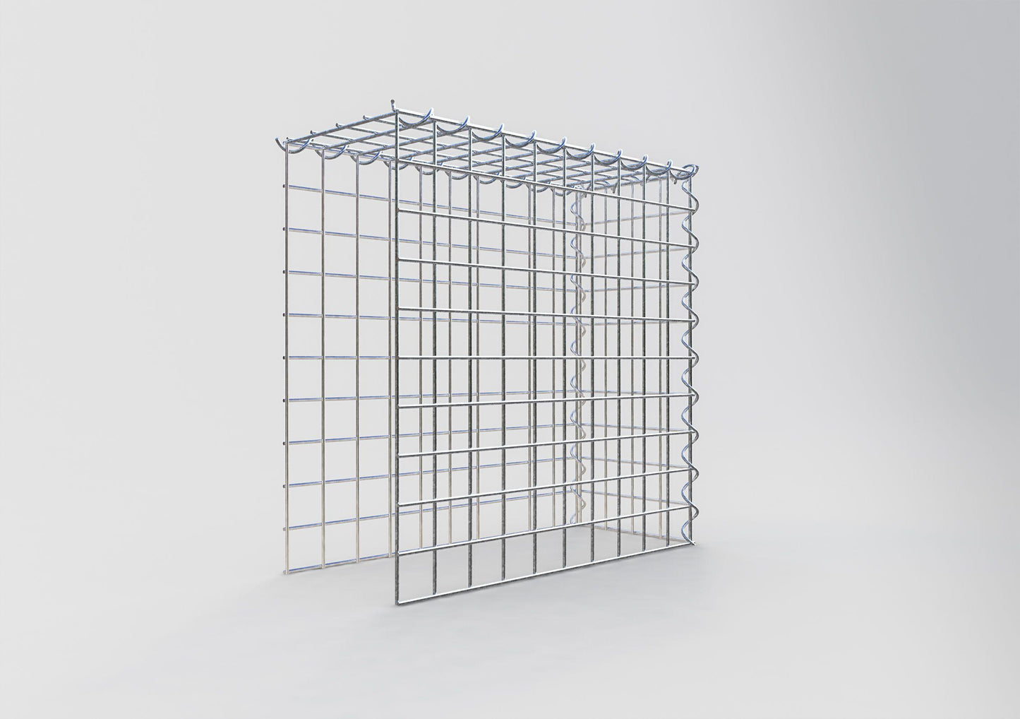 Anbaugabione Typ 4 50 cm x 50 cm x 20 cm (L x H x T), Maschenweite 5 cm x 5 cm, Spirale