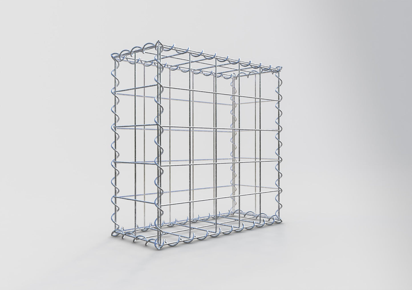 Gabion 50 cm x 50 cm x 20 cm (L x H x D), mesh size 10 cm x 10 cm, spiral