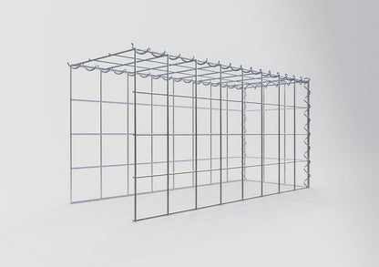 Opvokset gabion type 4 80 cm x 40 cm x 30 cm (L x H x D), maskestørrelse 10 cm x 10 cm, spiral