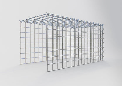 Opvokset gabion type 4 80 cm x 40 cm x 40 cm (L x H x D), maskestørrelse 5 cm x 5 cm, spiral