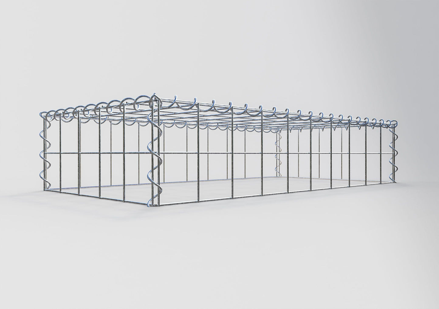 Gavión complementario tipo 3 100 cm x 20 cm x 50 cm (L x A x P), malla 10 cm x 10 cm, espiral