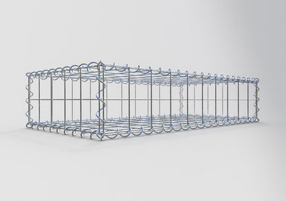 Gabione 100 cm x 20 cm x 50 cm (L x H x T), Maschenweite 10 cm x 10 cm, Spirale