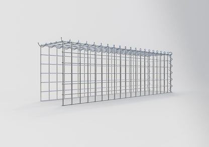 Gabion rapporté type 4 100 cm x 30 cm x 20 cm (L x H x P), mailles 5 cm x 5 cm, spirale