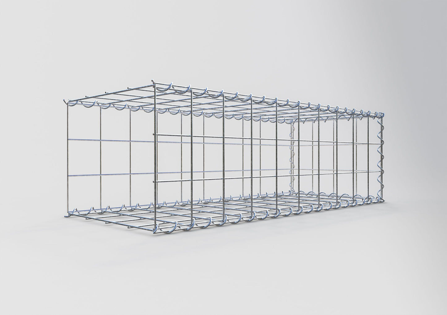 Extra gabion typ 2 100 cm x 30 cm x 40 cm (L x H x D), maskstorlek 10 cm x 10 cm, spiral