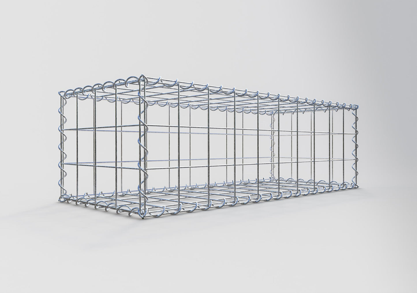 Gabion 100 cm x 30 cm x 40 cm (L x H x P), mailles 10 cm x 10 cm, spirale