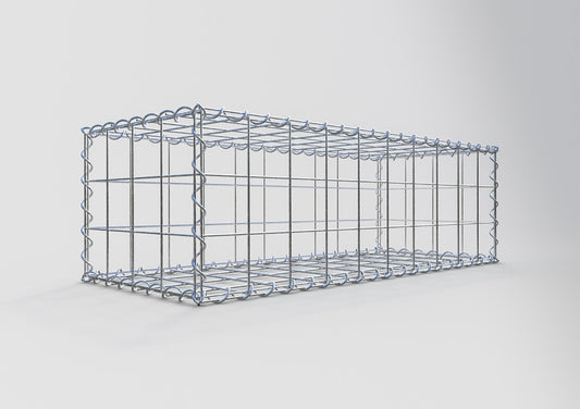 Gavión 100 cm x 30 cm x 40 cm (largo x alto x fondo), malla 10 cm x 10 cm, en espiral