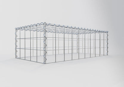 Extra gabion typ 3 100 cm x 30 cm x 50 cm (L x H x D), maskstorlek 10 cm x 10 cm, spiral