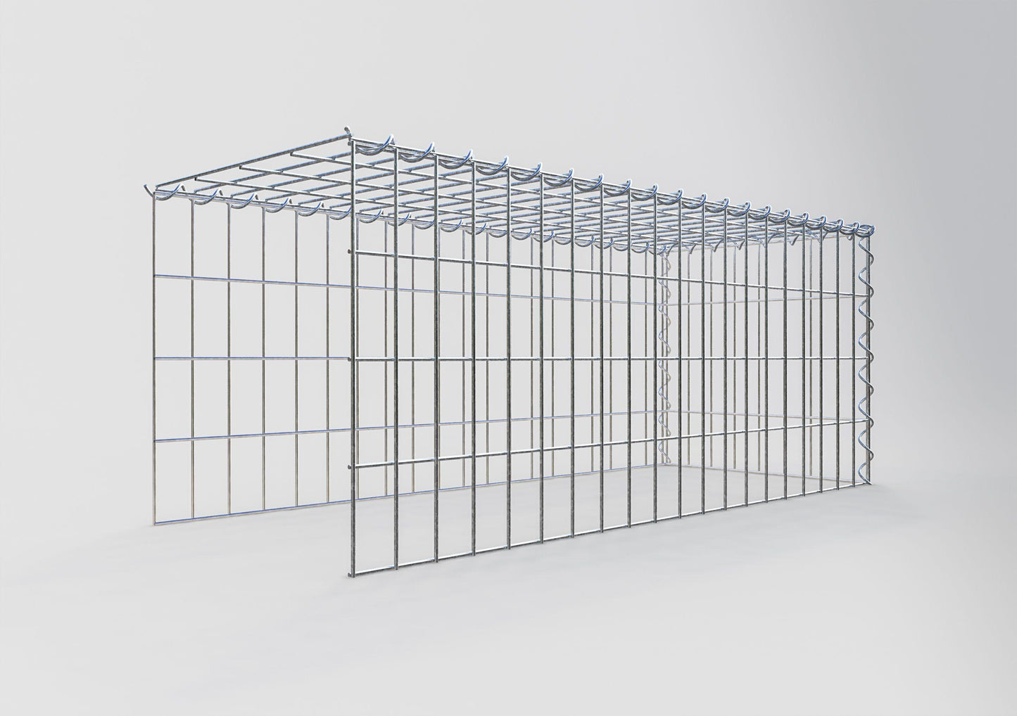 Grown-on gabion type 4 100 cm x 40 cm x 40 cm (L x H x D), mesh size 5 cm x 10 cm, spiral