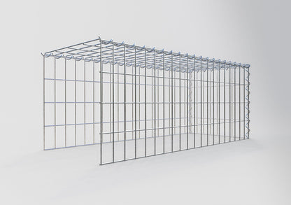 Grown-on gabion type 4 100 cm x 40 cm x 40 cm (L x H x D), mesh size 5 cm x 10 cm, spiral