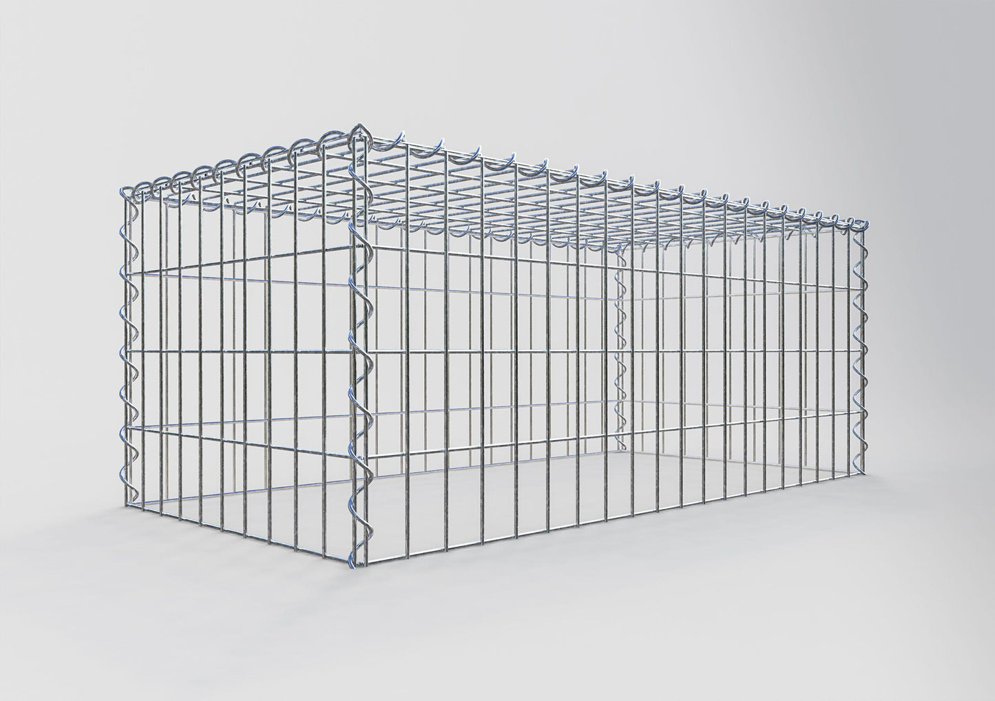 Gabion rapporté type 3 100 cm x 40 cm x 50 cm (L x H x P), mailles 5 cm x 10 cm, spirale