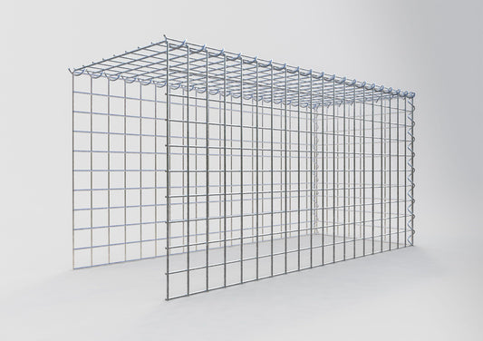 Gabion rapporté type 4 100 cm x 50 cm x 40 cm (L x H x P), mailles 5 cm x 5 cm, spirale