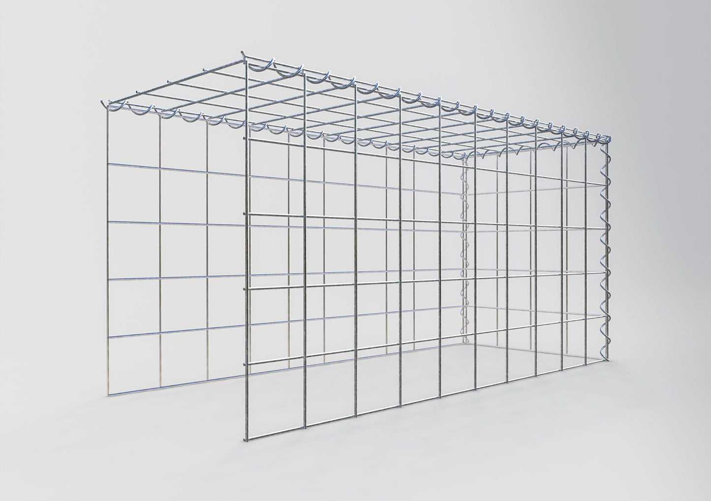 Gabião tipo 4 100 cm x 50 cm x 40 cm (C x A x P), malhagem 10 cm x 10 cm, espiral