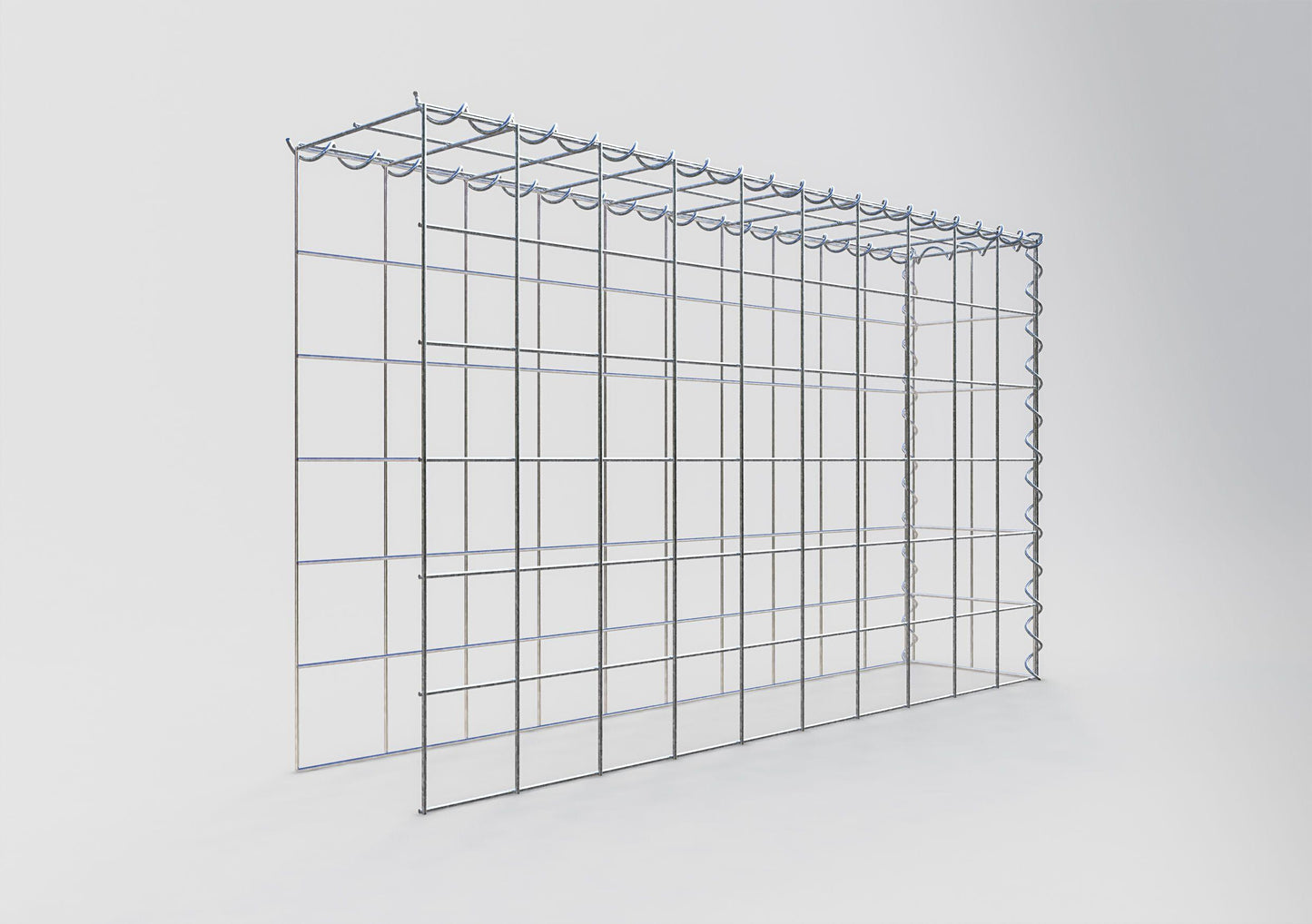 Gabião tipo 4 100 cm x 60 cm x 20 cm (C x A x P), malhagem 10 cm x 10 cm, espiral