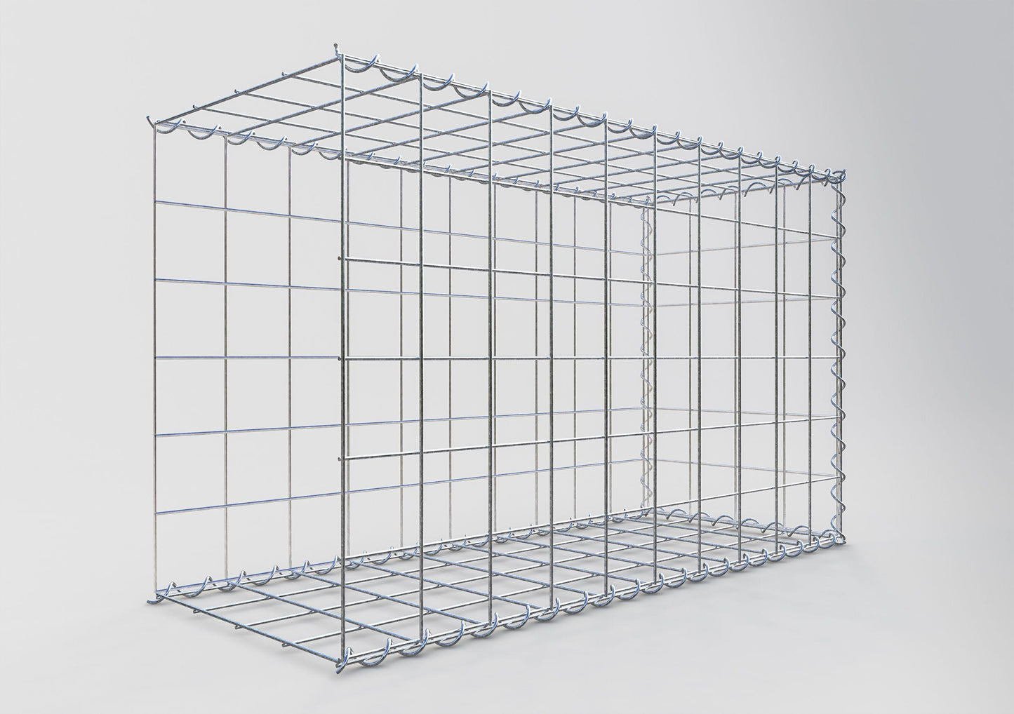 Anbaugabione Typ 2 100 cm x 60 cm x 40 cm (L x H x T), Maschenweite 10 cm x 10 cm, Spirale