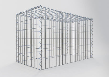 Opvokset gabion type 3 100 cm x 60 cm x 50 cm (L x H x D), maskestørrelse 5 cm x 10 cm, spiral