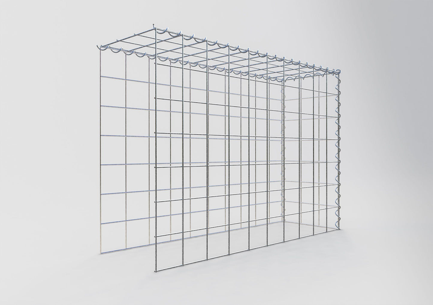 Gabbione aggiuntivo tipo 4 100 cm x 70 cm x 30 cm (L x H x P), maglia 10 cm x 10 cm, spirale