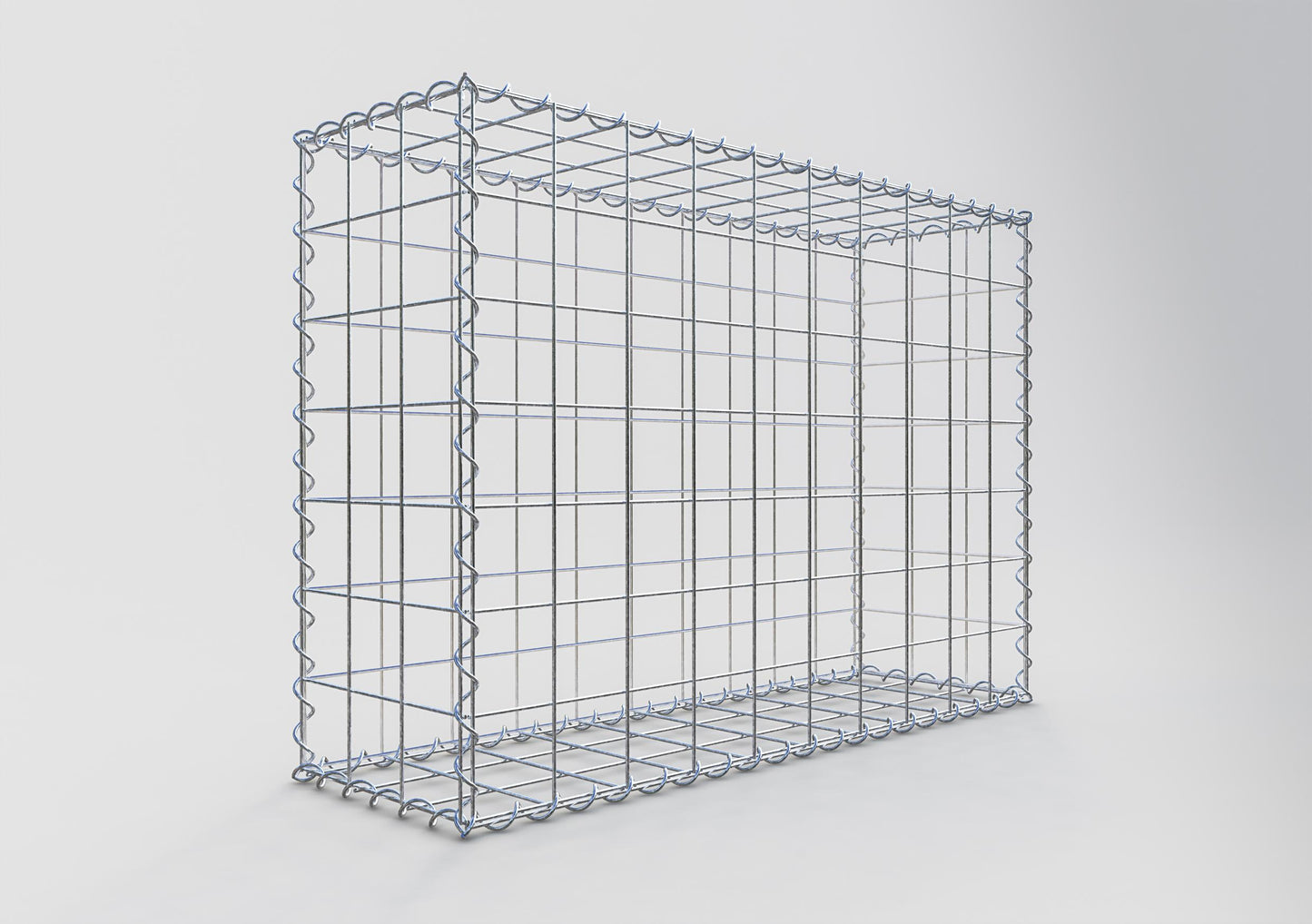 Schanskorf 100 cm x 70 cm x 30 cm (L x H x D), maaswijdte 10 cm x 10 cm, spiraal