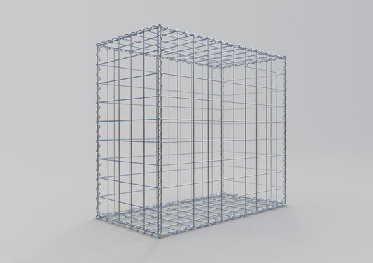 Gabião 100 cm x 90 cm x 50 cm (C x A x P), malhagem 10 cm x 10 cm, espiral