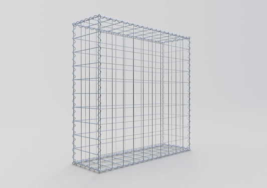 Gabion 100 cm x 100 cm x 30 cm (L x H x P), mailles 10 cm x 10 cm, spirale