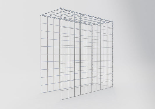 Gabion rapporté type 4 100 cm x 100 cm x 40 cm (L x H x P), mailles 10 cm x 10 cm, spirale