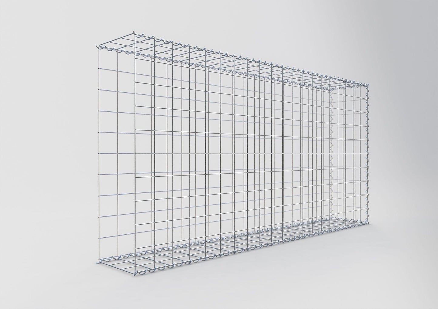 Opvokset gabion type 2 200 cm x 100 cm x 30 cm (L x H x D), maskestørrelse 10 cm x 10 cm, spiral