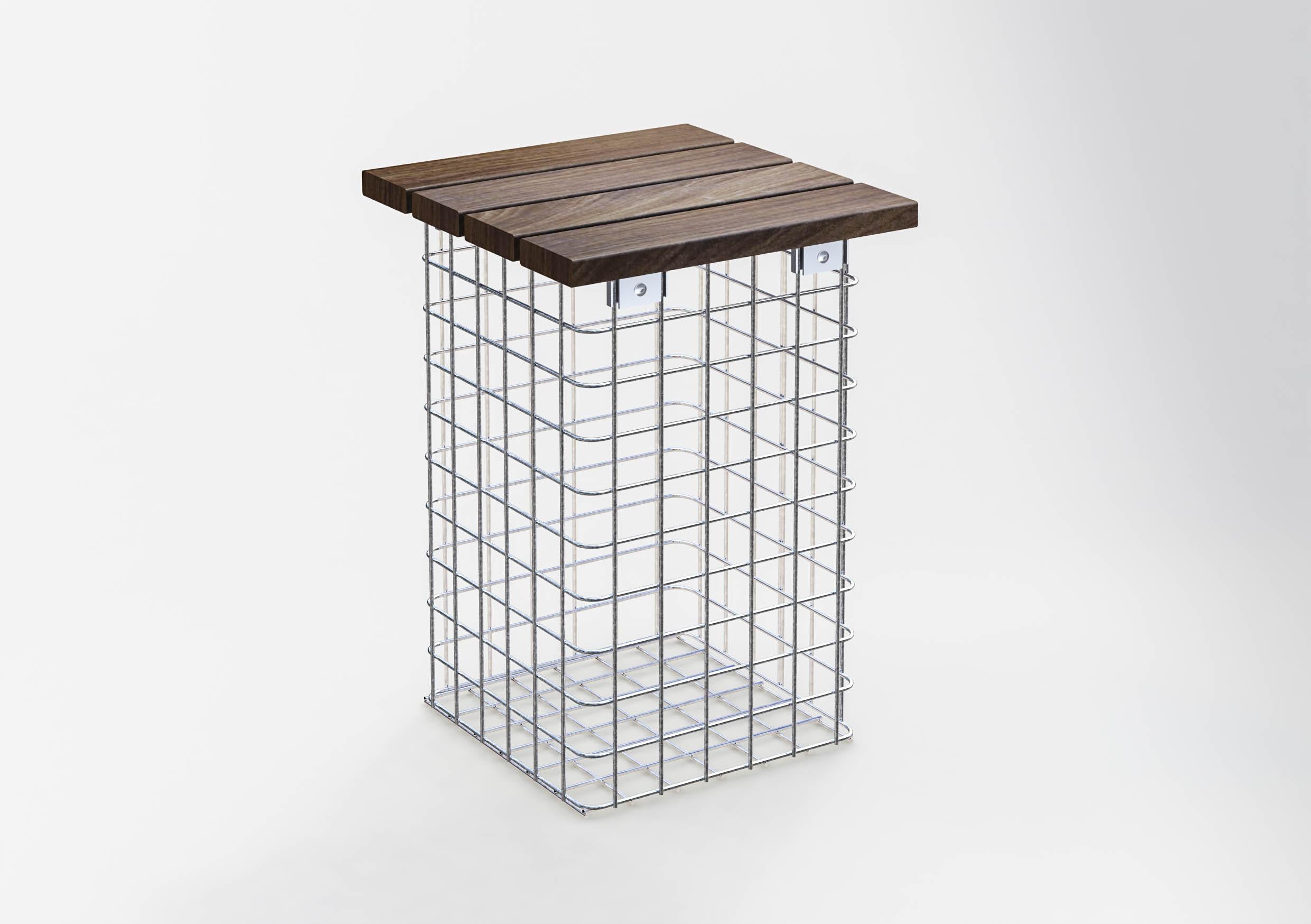 Stool hot-dip galvanized MW 5 x 5 cm, CUMARU